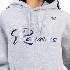 Baltimore Ravens G-III 4Her by Carl Banks Women's Shadow Logo Fleece Pullover Hoodie Gray