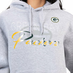 Green Bay Packers G-III 4Her by Carl Banks Women's Shadow Logo Fleece Pullover Hoodie Gray