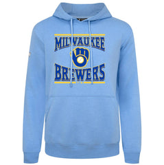 Milwaukee Brewers Levelwear Big Brew Podium Pullover Hoodie - Light Blue - MLB Lifestyle