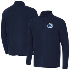 Seattle Seahawks Antigua 50th Season Intent Quarter-Zip Pullover Navy