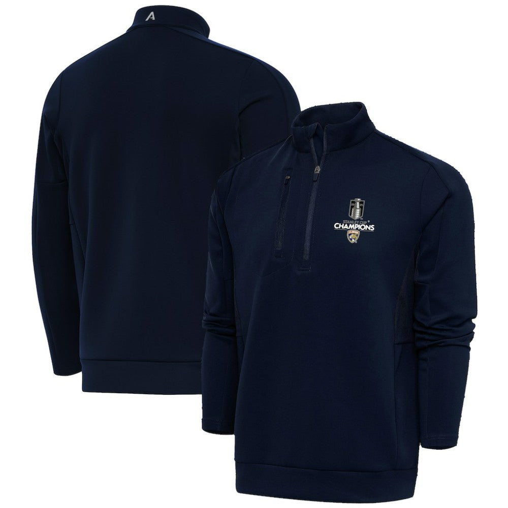 Florida Panthers Fanatics 2025 Stanley Cup Champions Genesis Quarter-Zip Pullover - Navy - NHL 203185335