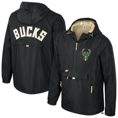 Milwaukee Bucks Stadium Essentials Unisex Compete Quarter-Zip Hoodie Jacket Black