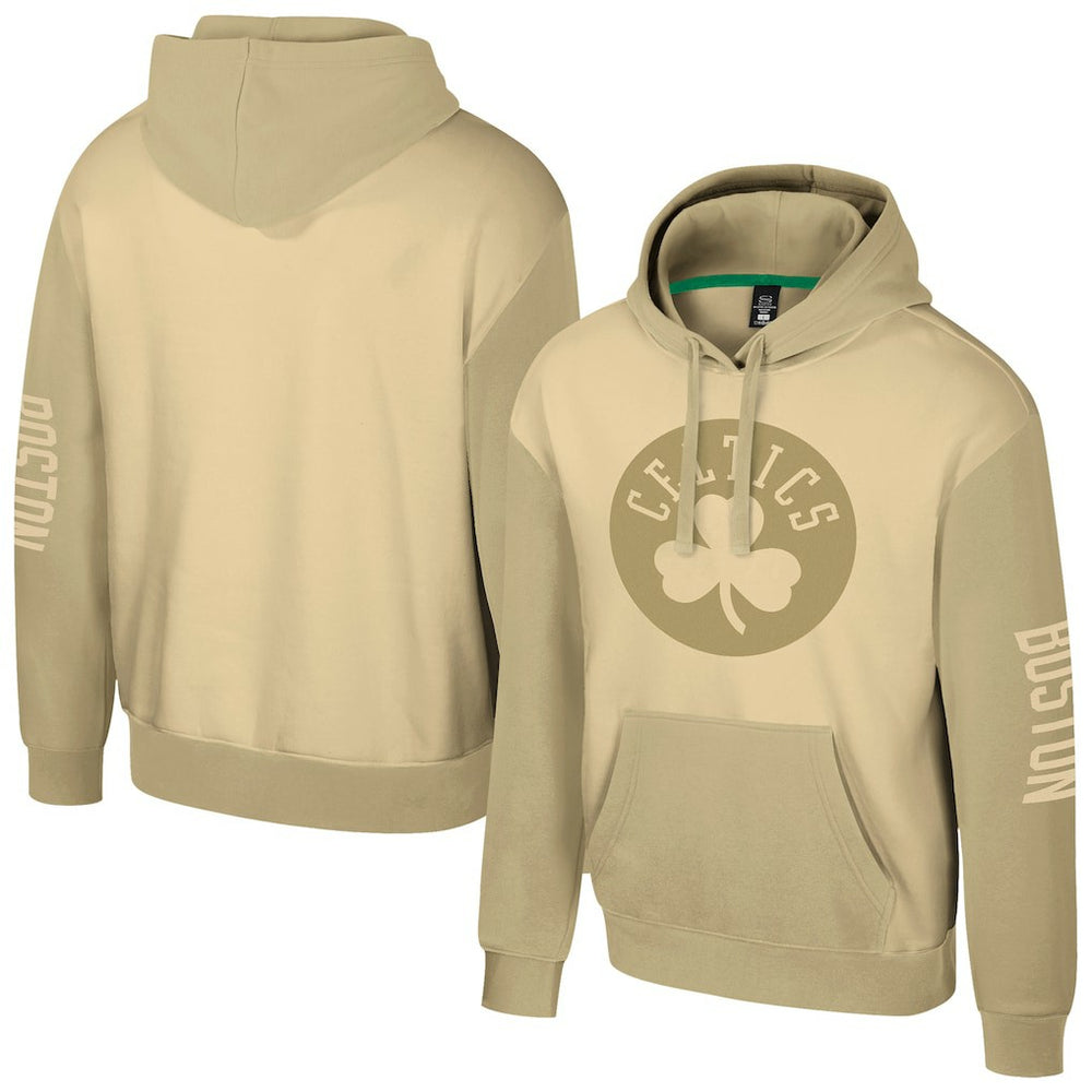 Boston Celtics Stadium Essentials Unisex Rafters Burst Hoodie Khaki
