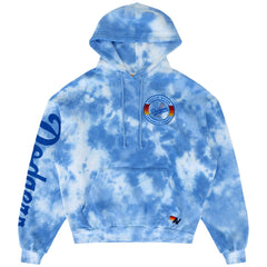 Los Angeles Dodgers Aviator Nation x MLB Unisex Tie-Dye Tri-Blend Hoodie - Light Blue - MLB on Sale