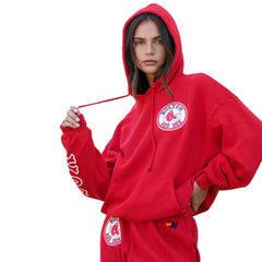 Boston Red Sox Aviator Nation x MLB Unisex Tri-Blend Pullover Hoodie - Red - MLB on Sale