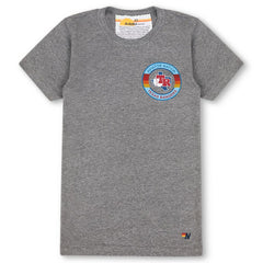 Texas Rangers Aviator Nation x MLB Unisex Tri-Blend T-Shirt - Heather Gray - MLB Lifestyle