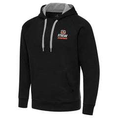 Cincinnati Bengals Antigua Streak Victory Pullover Hoodie Black