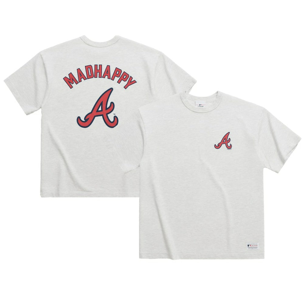 Atlanta Braves Madhappy x MLB Unisex Heavyweight T-Shirt - Heather Gray - MLB Sale