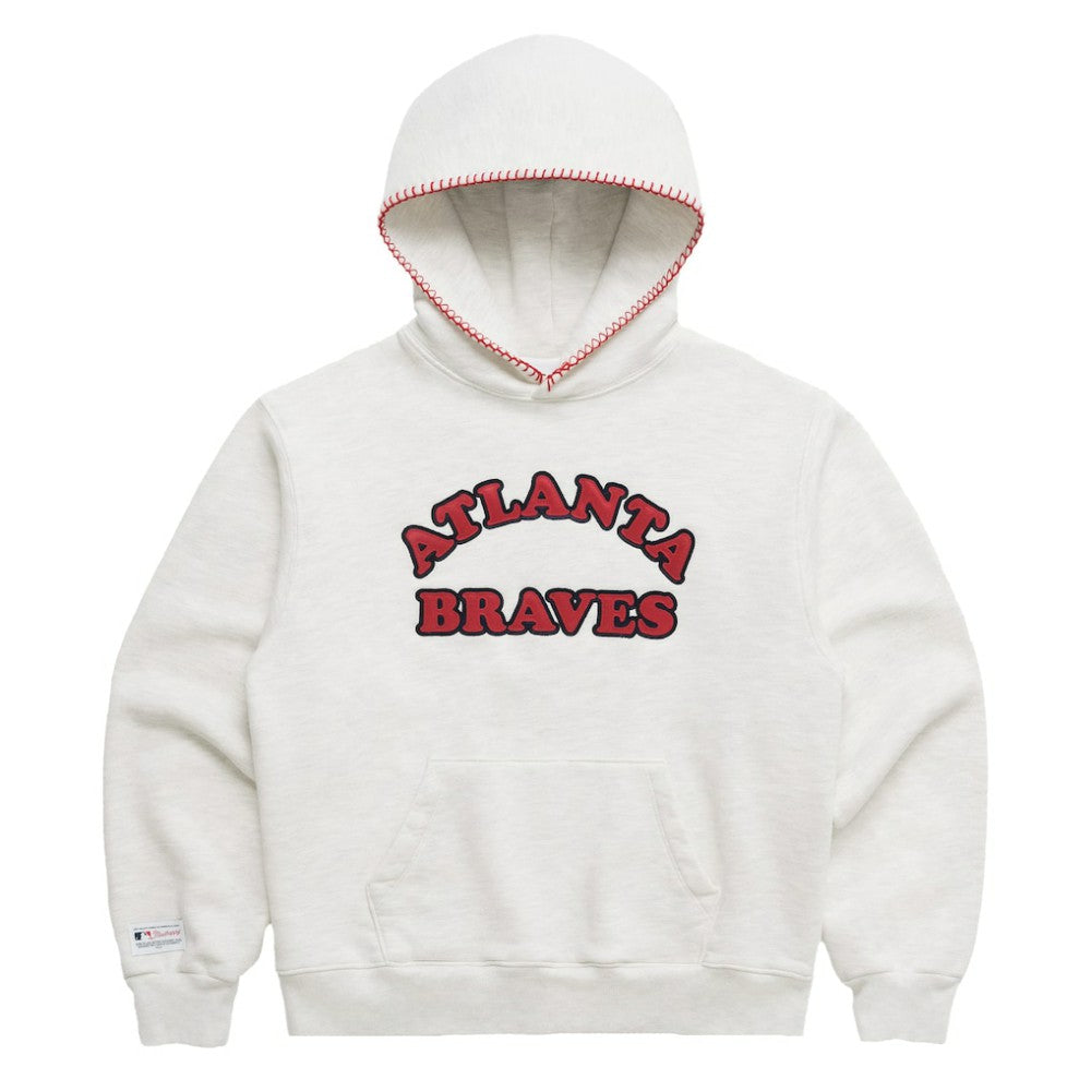 Atlanta Braves Madhappy x MLB Unisex Heavyweight Fleece Pullover Hoodie - Heather Gray - MLB on Sale