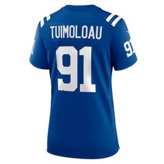 Nike JT Tuimoloau Indianapolis Colts Women's Team Game Jersey Royal