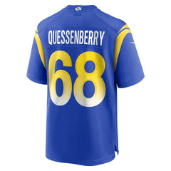 Nike David Quessenberry Los Angeles Rams Team Game Jersey Royal