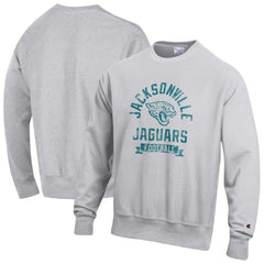 Jacksonville Jaguars Champion Reverse Weave Fleece Pullover Sweatshirt Heather Gray