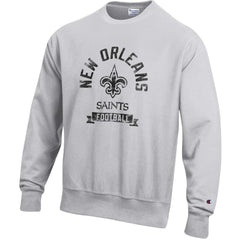 New Orleans Saints Champion Reverse Weave Fleece Pullover Sweatshirt Heather Gray