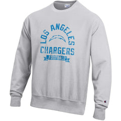 Los Angeles Chargers Champion Reverse Weave Fleece Pullover Sweatshirt Heather Gray