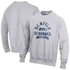 Seattle Seahawks Champion Reverse Weave Fleece Pullover Sweatshirt Heather Gray