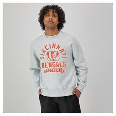 Cincinnati Bengals Champion Reverse Weave Fleece Pullover Sweatshirt Heather Gray
