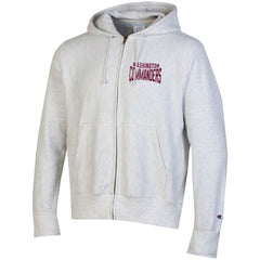 Washington Commanders Champion Reverse Weave Full-Zip Hoodie Heather Gray