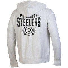 Pittsburgh Steelers Champion Reverse Weave Full-Zip Hoodie Heather Gray