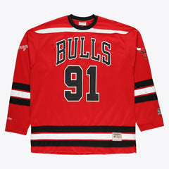 Dennis Rodman Chicago Bulls Big & Tall NBA Hockey Jersey Red | Mitchell & Ness US