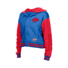 Buffalo Bills New Era Women's Throwback Full-Snap Hooded Jacket Royal