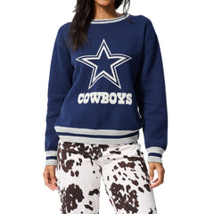 Dallas Cowboys Terez Unisex Logo Crew Neck Sweater Navy