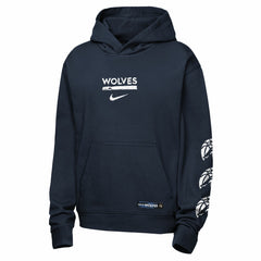 Minnesota Timberwolves Youth Courtside Club Premiere Hoodie Navy | Nike