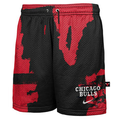 Chicago Bulls Youth Courtside Pro Shot Dri-FIT Mesh Practice Shorts Black/Red | Nike Near Me