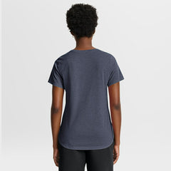 Minnesota Twins Nike Women's Arched Tri-Blend T-Shirt - Heather Navy - Nike Lifestyle