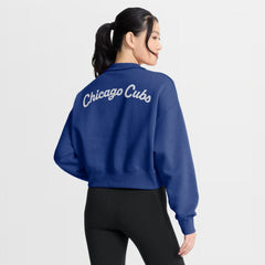 Chicago Cubs Nike Women's Primetime Phoenix Fleece Half-Zip Sweatshirt - Royal - Nike Lifestyle