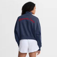 Minnesota Twins Nike Women's Primetime Phoenix Fleece Half-Zip Sweatshirt - Navy - Nike on Sale