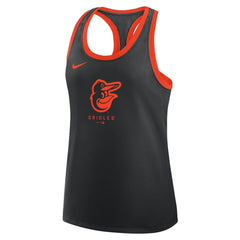 Baltimore Orioles Nike Women's Tri-Blend Dri-FIT Racerback Tank Top - Black - Nike Lifestyle