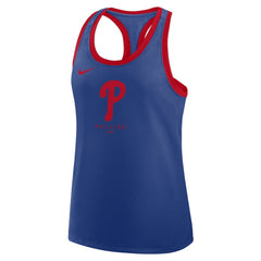 Philadelphia Phillies Nike Women's Tri-Blend Dri-FIT Racerback Tank Top - Royal - Nike Lifestyle