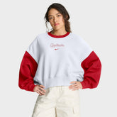 St. Louis Cardinals Nike Women's Oversized High Hip Fleece Sweatshirt - White/Red - Nike Discount