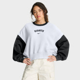 San Francisco Giants Nike Women's Oversized High Hip Fleece Sweatshirt - White/Black - Nike Lifestyle
