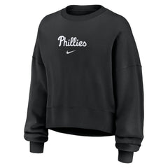 Philadelphia Phillies Nike Women's Oversized Primetime Sweatshirt - Black - Nike on Sale