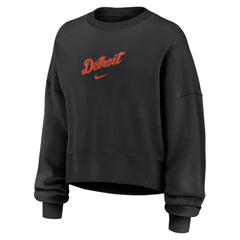 Detroit Tigers Nike Women's Oversized Primetime Sweatshirt - Black - Nike on Sale