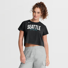 Seattle Mariners Nike Women's Mod Cropped T-Shirt - Black - Nike Sale