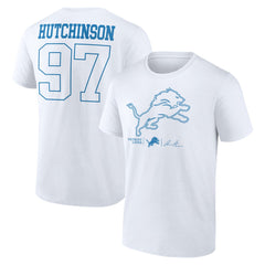 Aidan Hutchinson Detroit Lions Tonal Name & Number T-Shirt White
