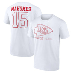 Patrick Mahomes Kansas City Chiefs Tonal Name & Number T-Shirt White