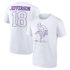 Justin Jefferson Minnesota Vikings Tonal Name & Number T-Shirt White