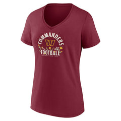 Jayden Daniels Washington Commanders Women's Floral Name & Number V-Neck T-Shirt Garnet