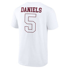Jayden Daniels Washington Commanders Tonal Name & Number T-Shirt White