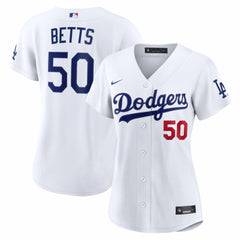 Mookie Betts Los Angeles Dodgers Nike Women's Home Stadium Jersey - White - Nike Sale