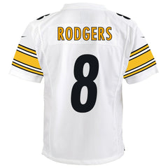 Nike Aaron Rodgers Pittsburgh Steelers Youth Game Jersey – White