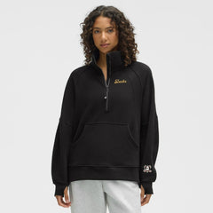 Anaheim Ducks lululemon Women's Long Scuba Oversized Half-Zip Funnel Neck - Black - NHL 203201160