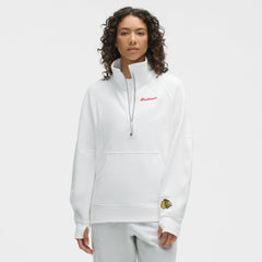 Chicago Blackhawks lululemon Women's Long Scuba Oversized Half-Zip Funnel Neck - White - NHL 203201180
