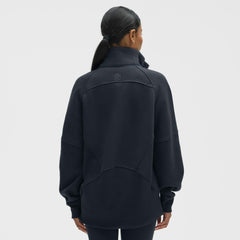Seattle Kraken lululemon Women's Long Scuba Oversized Half-Zip Funnel Neck - True Navy - NHL 203201192