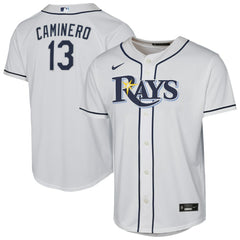 Junior Caminero Tampa Bay Rays Nike Youth Home Replica Player Jersey - White - Nike Discount