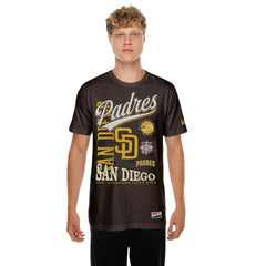 San Diego Padres New Era Oversized Throwback Distressed T-Shirt - Brown - New Era Sale