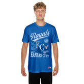 Kansas City Royals New Era Oversized Throwback Distressed T-Shirt - Royal - New Era Sale